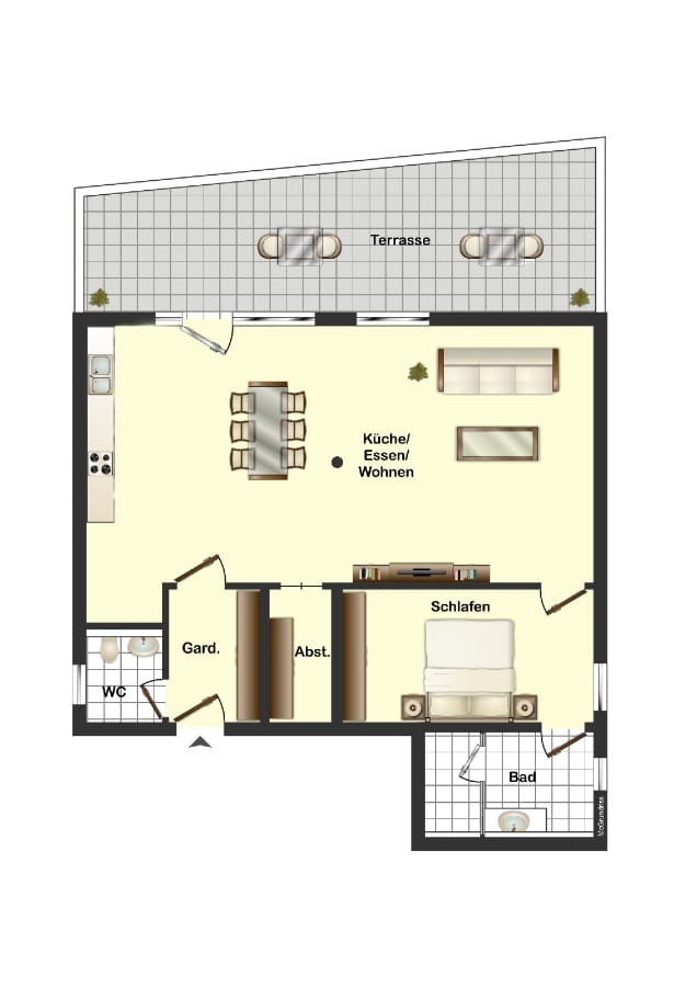 Neubau: Barrierefreie Souterrainwohnung - Galerie 4